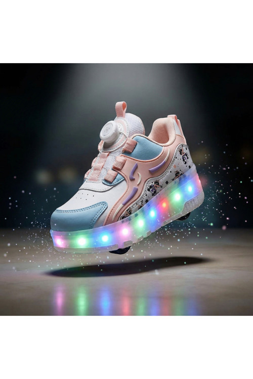 PATENLİ IŞIKLI SPOR AYAKKABISI & TEKERLEKLİ SNEAKERS