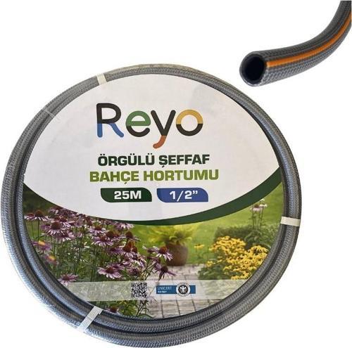 1/2'' Örgülü Premium Şeffaf Bahçe Hortumu 25 Metre