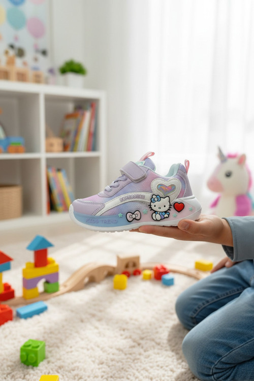 Enoch Hello Kitty Karakterli Kız Çocuk Spor Ayakkabı Cırtlı