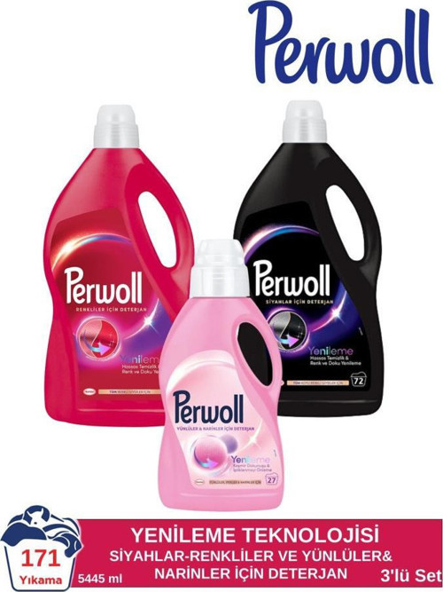 Sıvı Çamaşır Deterjanı Siyahlar +Renkliler 3950 ML+Yünlü ve İpekler 1485 ml