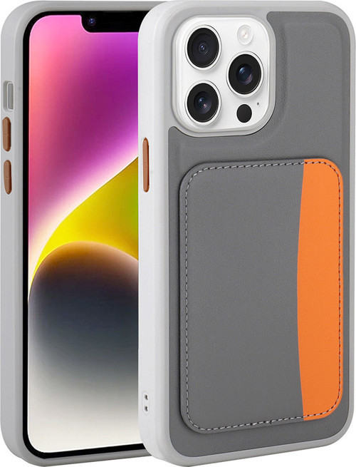 iPhone 16 Pro Max Kılıf Kartlıklı Zore X-Kart Silikon Kapak - Koyu Gri