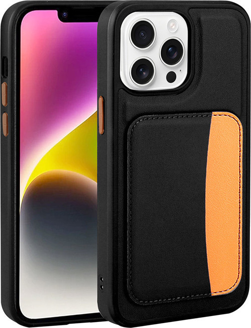 iPhone 16 Pro Max Kılıf Kartlıklı Zore X-Kart Silikon Kapak - Siyah
