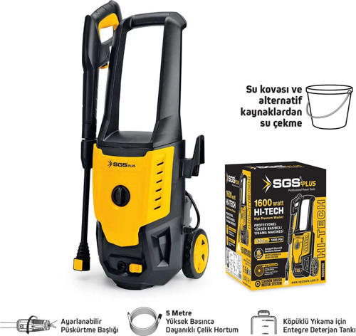 YÜKSEK BASINÇLI YIKAMA MAKİNASI 1600 WATT 130 BAR SGS5402