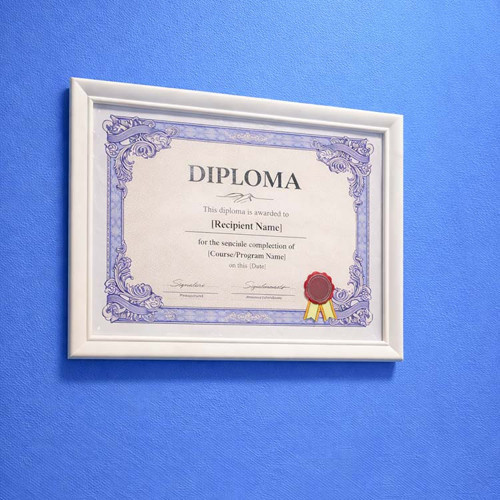 A4 Beyaz Diploma ve Sertifika Çerçevesi – 21,5x31 cm Duvar ve Masa Çerçevesi