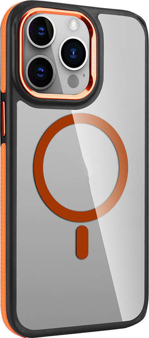 iPhone 14 Pro Kılıf Magsafe Şarj Özellikli Mat Görünümlü Orange Style Kapak