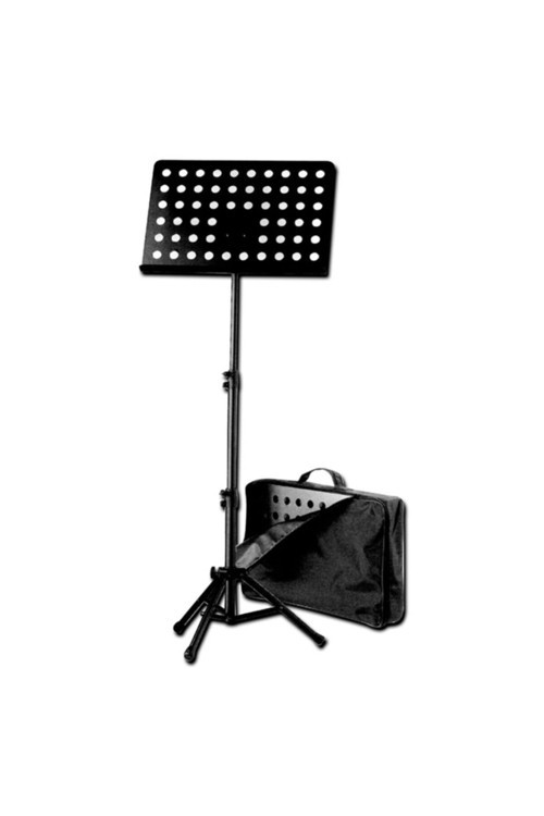 Nota Sehpası K&m Ruka Çanta Siyah Delikli Aluminyum Tablalı