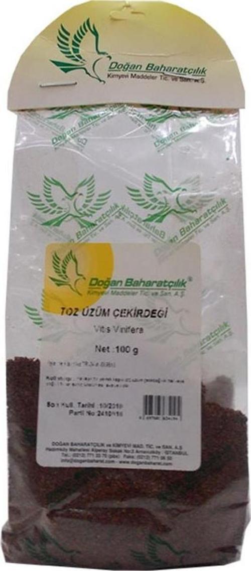 Baharatçılık Siyah Üzüm Çekirdeği Toz 100 gr Saf Öğütülmüş