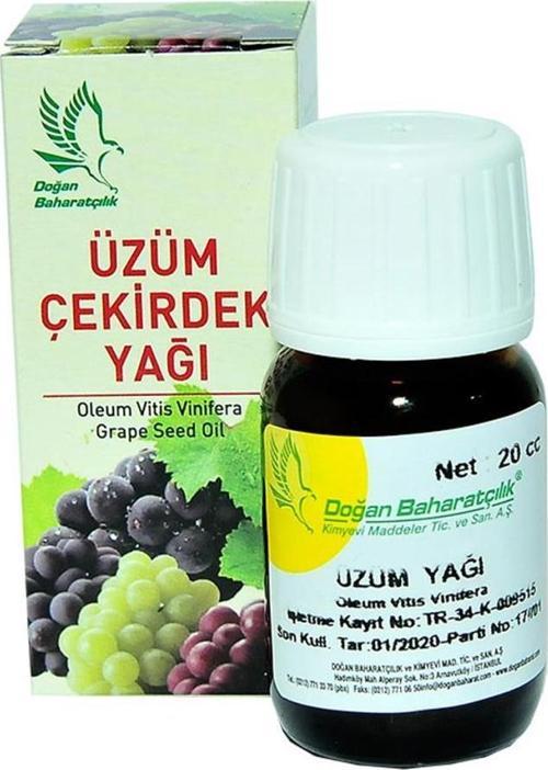Baharatçılık Üzüm Çekirdeği Yağı 20 cc ml Doğal Cam Şişe