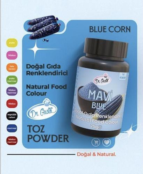 DOĞAL TOZ GIDA BOYASI DR.GUSTO 25 GR MAVİ