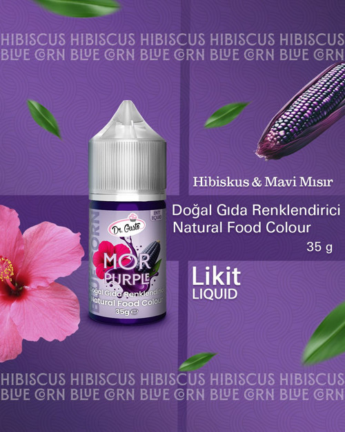 DOĞAL LİKİT GIDA BOYASI DR.GUSTO 35 GR MOR