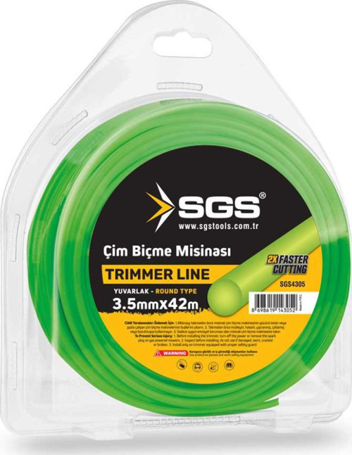 Çim Biçme Tırpan Misinası - Yuvarlak - 3.5 mm. - 42 mt.