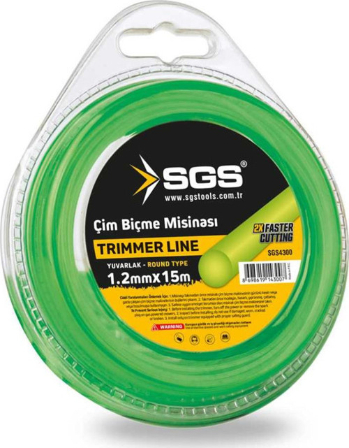 Çim Biçme Tırpan Misinası - Yuvarlak - 1.2 mm. - 15 mt.