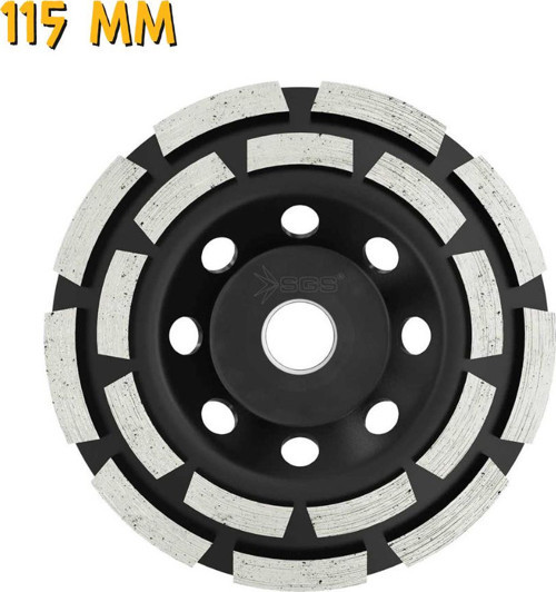 Elmas Beton Mermer Granit Taşlama Diski - Çift Sıra - 115 mm.