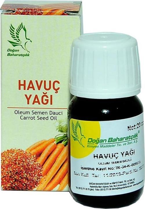Baharatçılık Havuç Yağı 20 cc ml Doğal Cam Şişe