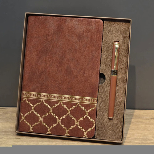 Öğretmenler Günü Hediyesi Kutulu Deri Defter Kalem Seti