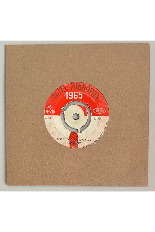 1965 Altın Mikrofon Metin Alkanlı - Gül Dalında Öten - Karadut 45 lik Plak (Orjnal Dönem Baskı Plak)