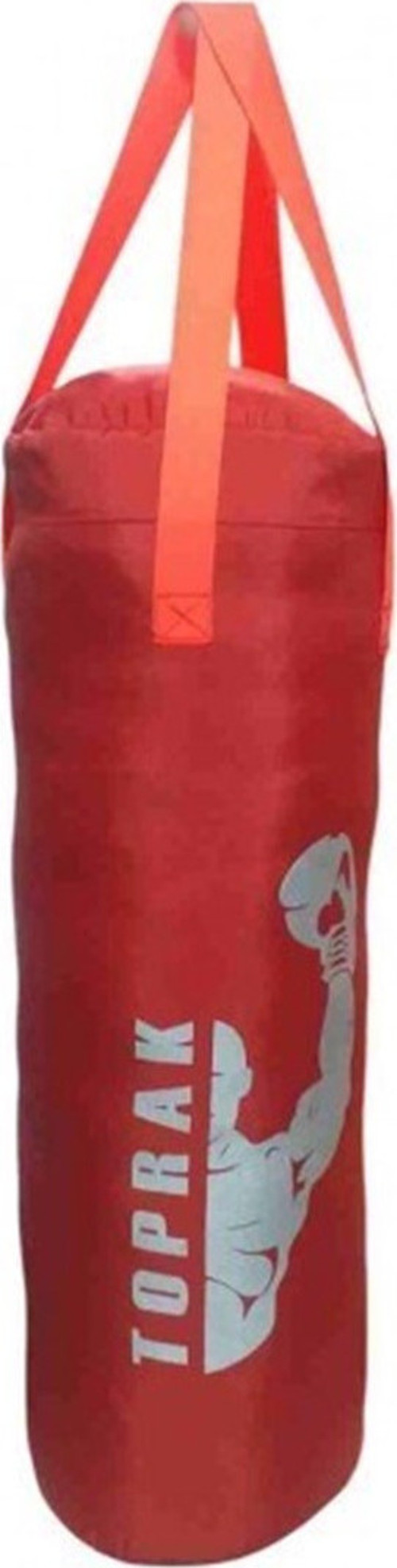 Boks Torbası Eldiven Ve Karabina Hediyeli İçi Dolu 60x22cm Kırmızı