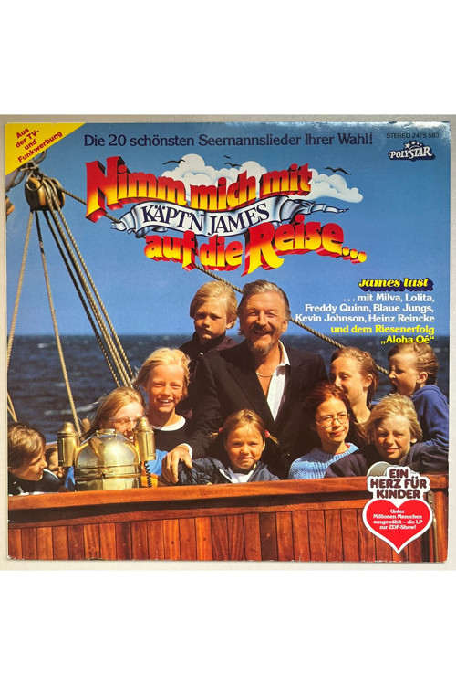 James Last Nimm Mich Mit, Käpt'n James, Auf Die Reise Lp Plak (Orijinal 1982 Dönem Alman Baskı Plak)