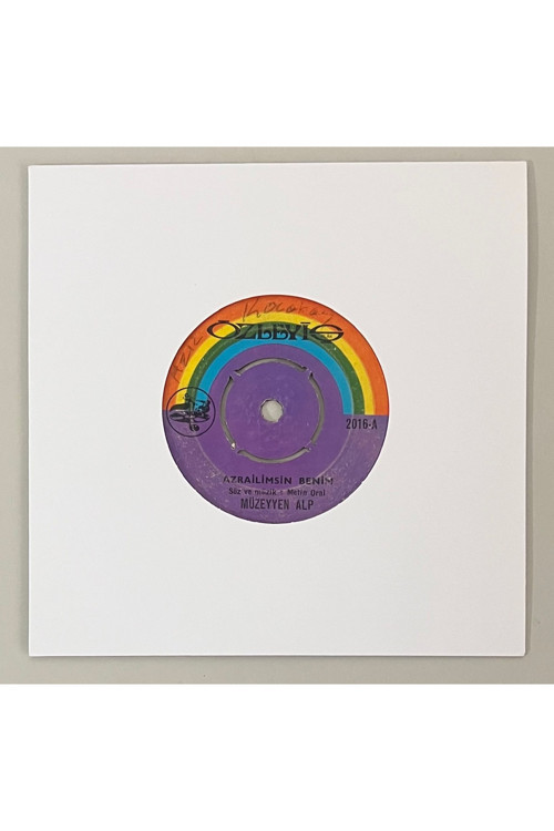 Müzeyyen Alp Azrailimsin Benim - Bir Kırık Kadehim Kaldı 45 lik Plak (Orijinal Dönem Baskı Plak)