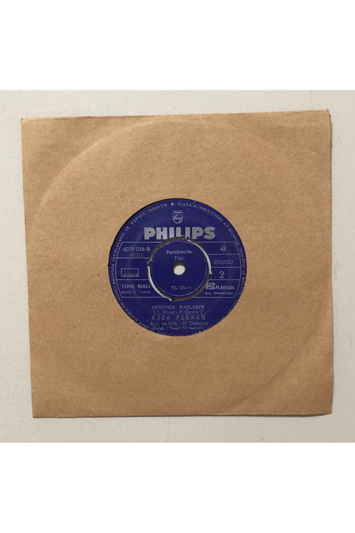 Ajda Pekkan Yeniden Başlasın - Ya Sonra 45 lik Plak (Orjinal Dönem Baskı)