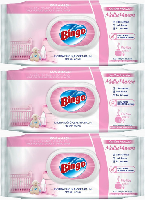 Clean Yüzey Temizlik Havlusu 96 Yaprak Sevilen Kokular Mutlu Yuvam (3 Lü Set) 288 Yaprak