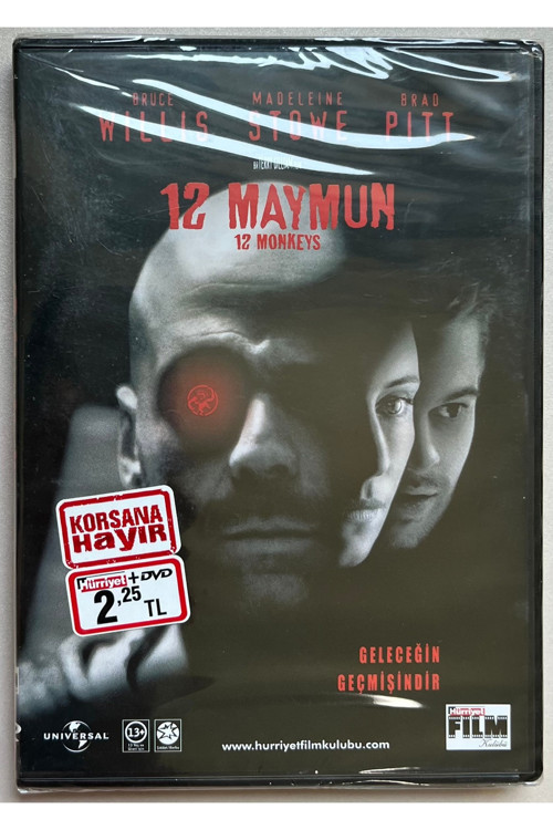12 Maymun Dvd Bruce Willis Madeleine Stowe Brad Pitt (Orjnal Dönem Baskı Dvd)