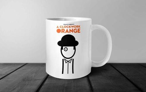 Stanley'S Clockwork Orange Otomatik Portakal Baskılı Tasarım Porselen Kupa Bardak