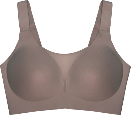 Seamless Bra - Forme | Kahverengi Lazer Kesim Dikişsiz Toparlayıcı Büyük Tüllü Beden Kadın Sütyen