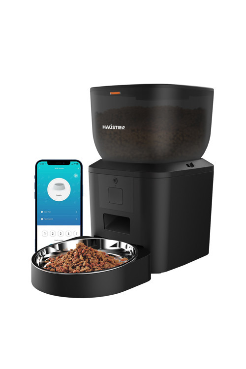 QQ023 Akıllı Kedi Köpek Mama Kabı, Tuya App-Wifi Uzaktan Kontrol, 4lt Hazne, Metal Kase