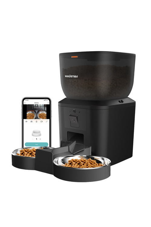 QQ029-DUAL Kameralı 1080P Gece Görüş, Akıllı Mama Kabı, 2.4ghz/5ghz, 4lt, Metal Kase