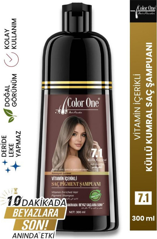 Vitamin İçerikli Saç Pigment Şampuanı Unisex 300 Ml 7.1 Küllü Kumral