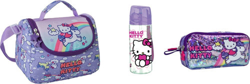 HELLO KITTY Beslenme Çantası , Su Matarası ve Kalem Kutusu