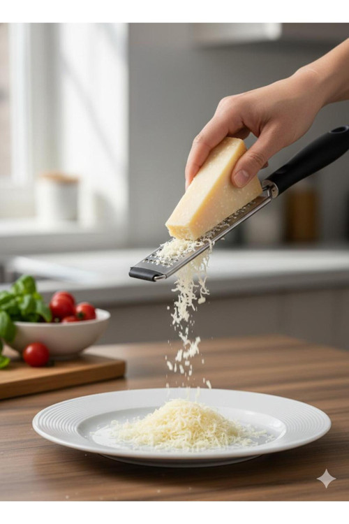 Metal Pratik Peynir, Çikolata, Sarımsak, Limon ve Portakal Kabuğu Rendesi