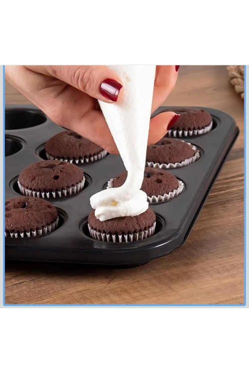 50’li Kullan At Krema Sıkma Torbası - Pasta, Kek, Krem Şanti Süsleme Poşeti Büyük boy