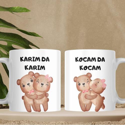 Karım Da Karım Kocam Da Kocam Sevgililer Günü Karı Koca Eş Özel Kupa Hediye İngilizce Baskılı Kupa