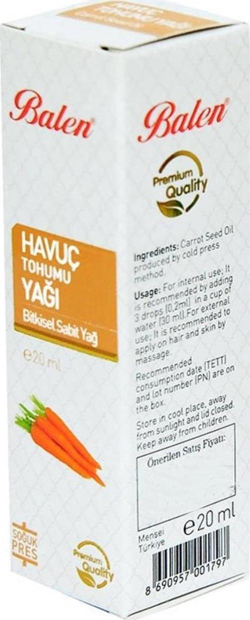 Havuç Tohumu Yağı 20 ML Doğal Saf Distilasyon %100