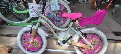 Muki 16 jant Kız çocuk bisikleti arka çocuk koltuklu