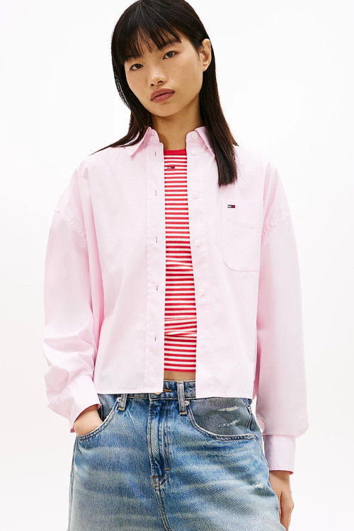 TJW Essential Kısa Kadın Pembe Gömlek DW0DW22766TN9