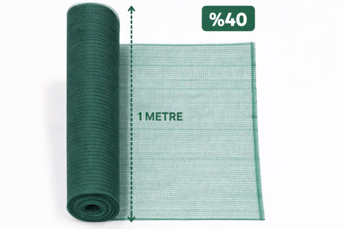 %40 Gölgelik File 1 METRE X 10 METRE Bahçe gizleme Ağı Bahçe Çit Örtüsü Meyve Ağacı Örtüsü