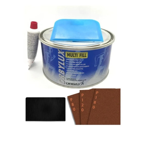 Polyester Çelik Macun 500 Gram Set+3 Adet Zımpara