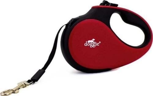 Otomatik Uzatma Tasması Soft Seri Kırmızı 15 Kg / 5 Mt