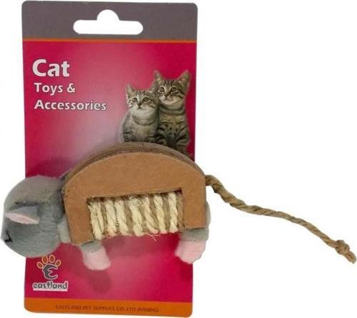 Pelu Hışırtılı Kedı Oyuncağı Fare 10x6 Cm