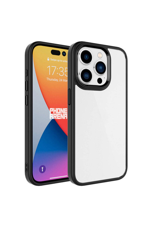 İphone 15 Pro Max Uyumlu Klfs Krom Kılıf-Siyah