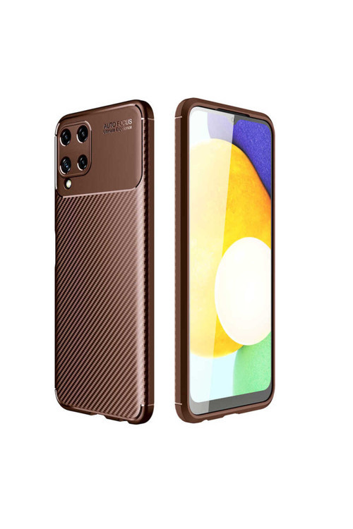 Galaxy A22 4G Kılıf Klfs Negro Silikon Kapak - Kahverengi