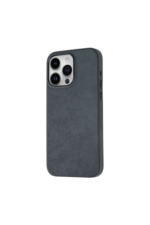 İphone 15 Pro Uyumlu Klfs Mikro Fiber Mimoza Kılıf-Siyah