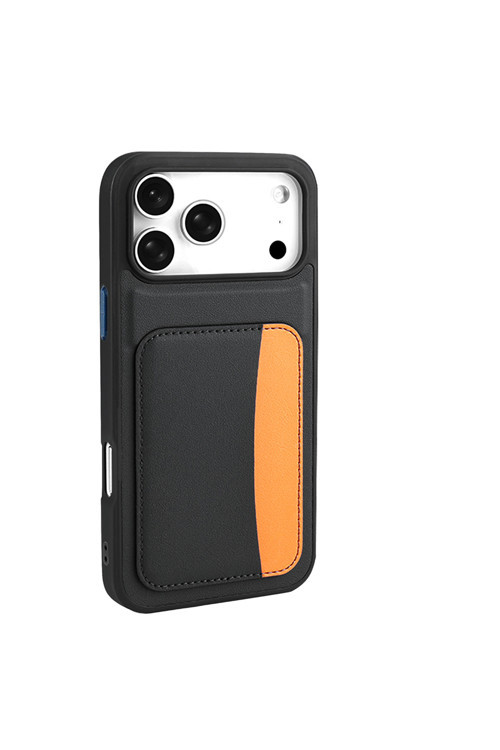 İphone 17 Pro Kılıf Kartlıklı Zore X-Kart Silikon Kapak - Siyah
