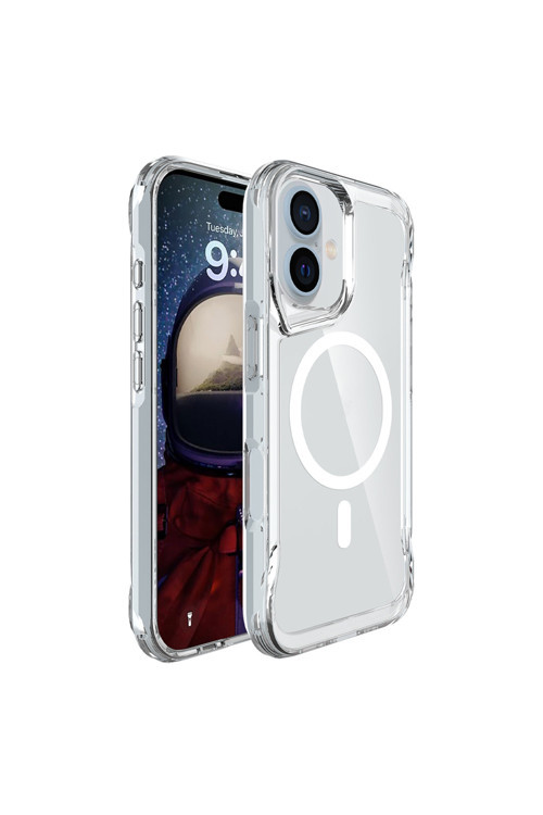 İphone 17 Kılıf Zore M-Safe Şarj Özellikli T-Max M-Safe Kapak - Şeffaf
