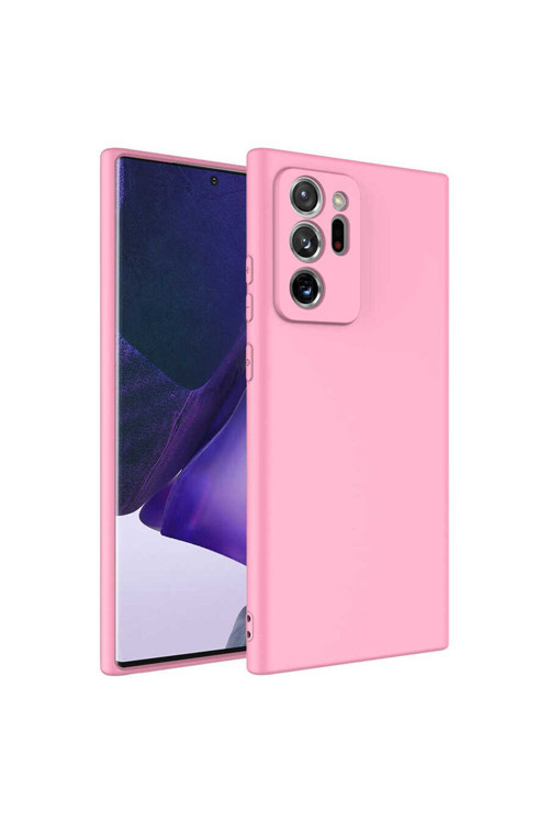 Galaxy Note 20 Ultra Uyumlu Klfs Mara Lansman Kılıf-Pembe Açık