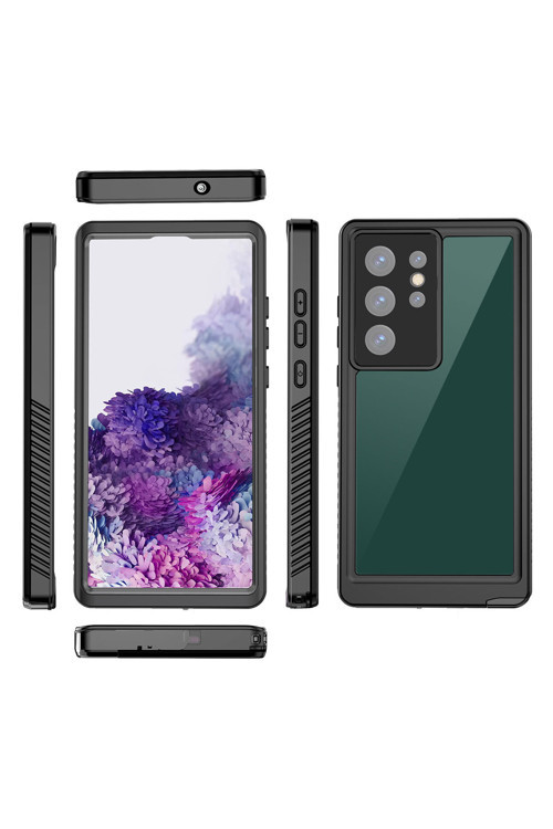 Galaxy S23 Ultra Uyumlu Klfs 1-1 Su Geçirmez Uyumlu Klfs-Siyah