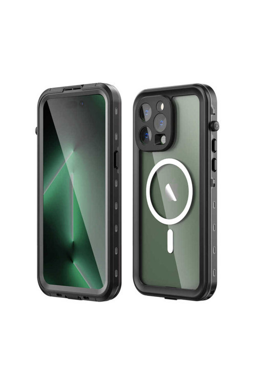 İphone 14 Pro Max Uyumlu Klfs 1-1 Su Geçirmez Kılıf-Siyah
